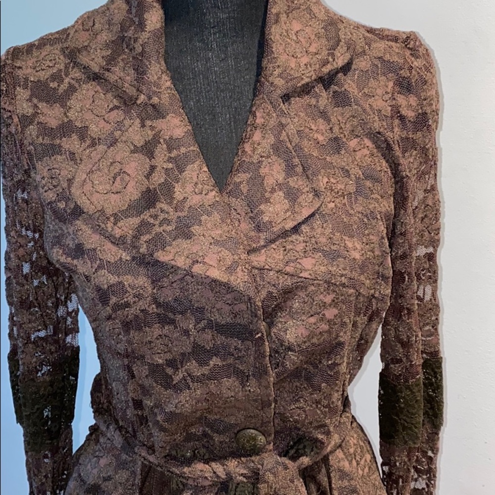 Lace Trench Coat - Picture 2 of 11